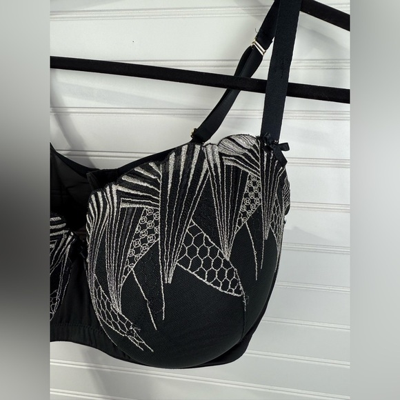 Cacique Lane Bryant Boost Balconette black and white bra. Full Figure size 40DDD - Picture 3 of 11